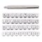 36 Pieces Capital Letters and Numbers Stamp Set, 1/4” / 6mm Alphabet Stamp Tools Set Leather Craft Stamping Tools Leather Art Craft Tool (6mm )